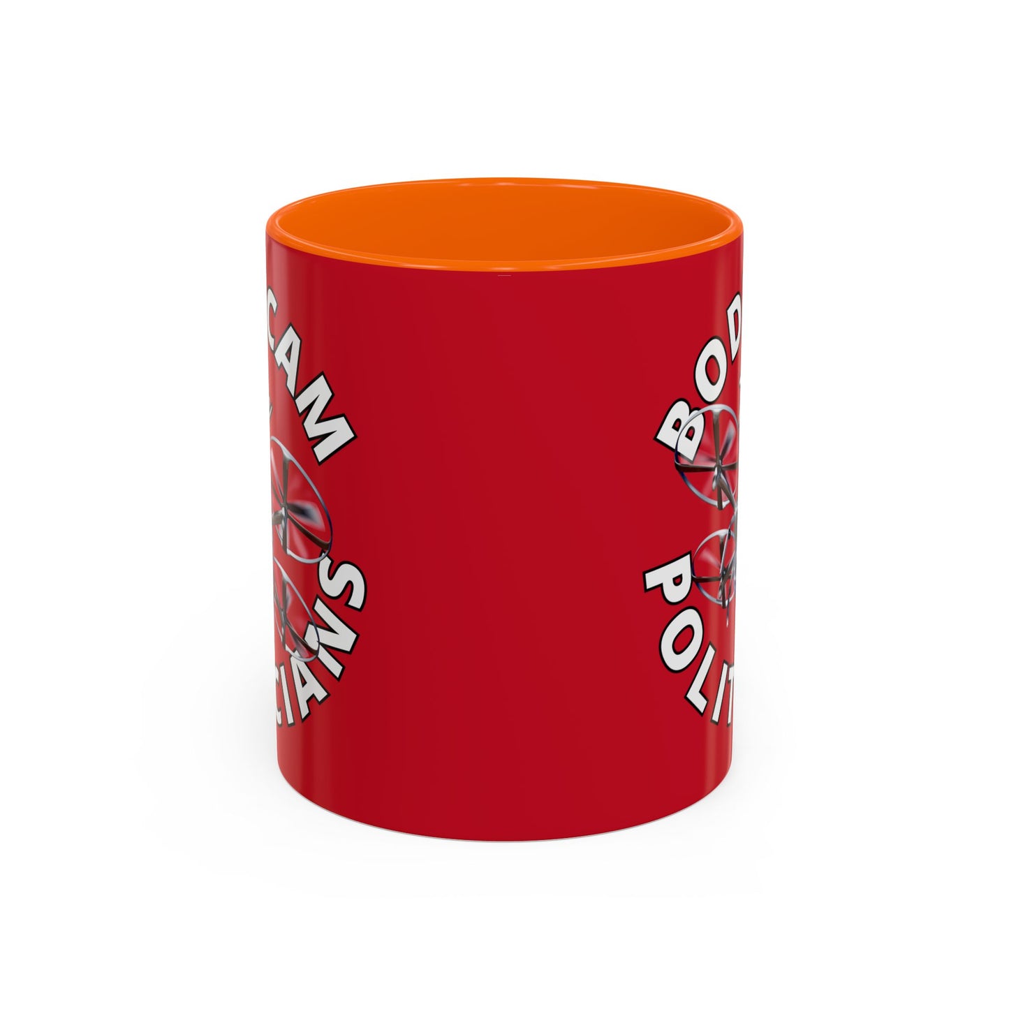Bodycam the Politicians Drone Red Accent Mug by cypherpunkgear.com
