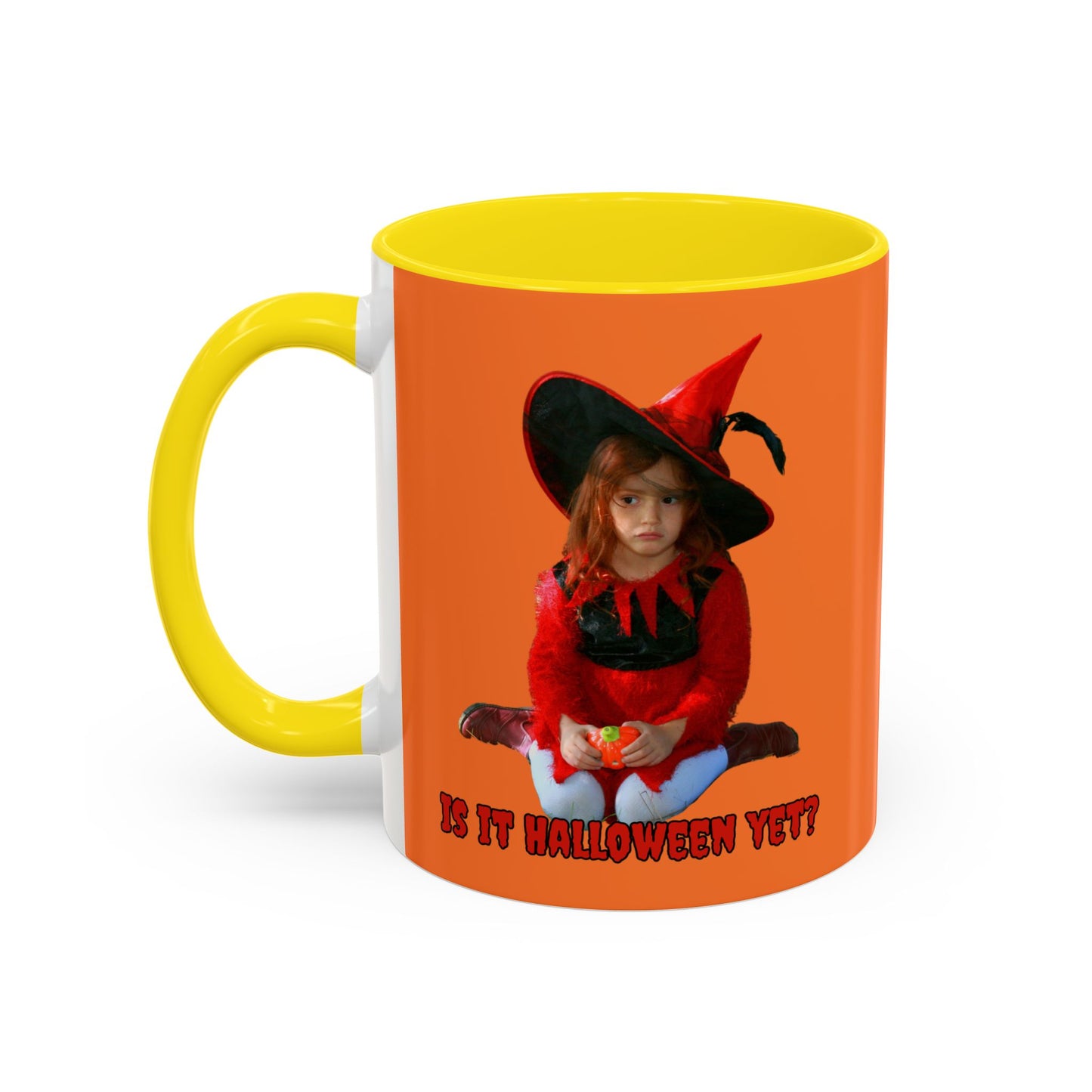 Is it Halloween yet? Orange Accent Mug by CreepyCrafts.boo