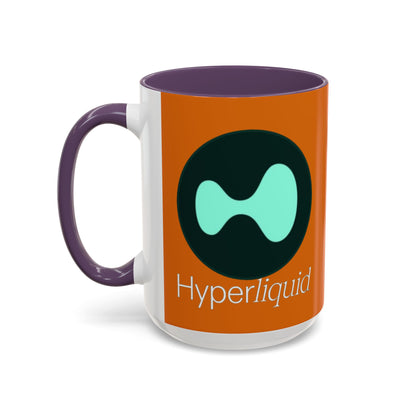 Hyperliquid White font Orange Accent Mug by cypherpunkgear.com