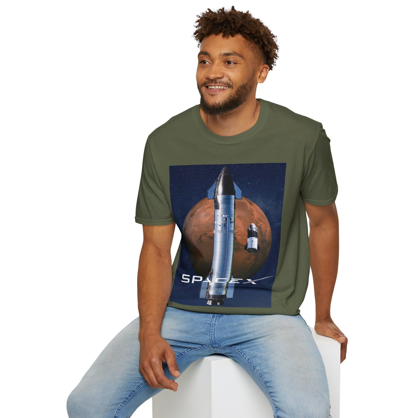 SpaceX Mars Unisex T-Shirt by cypherpunkgear.com