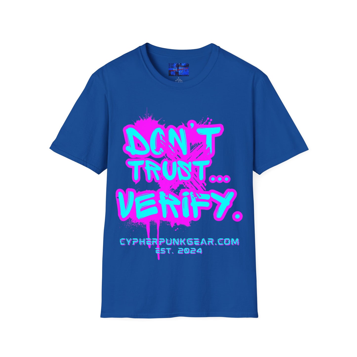 Don't Trust...Verify. Dark colors Unisex T-Shirt by cypherpunkgear.com