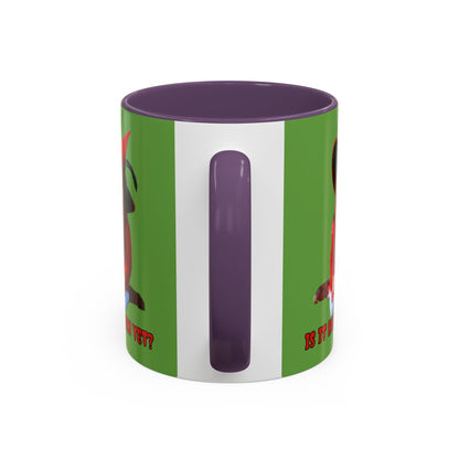 Is it Halloween yet? Green Accent Mug by CreepyCrafts.boo
