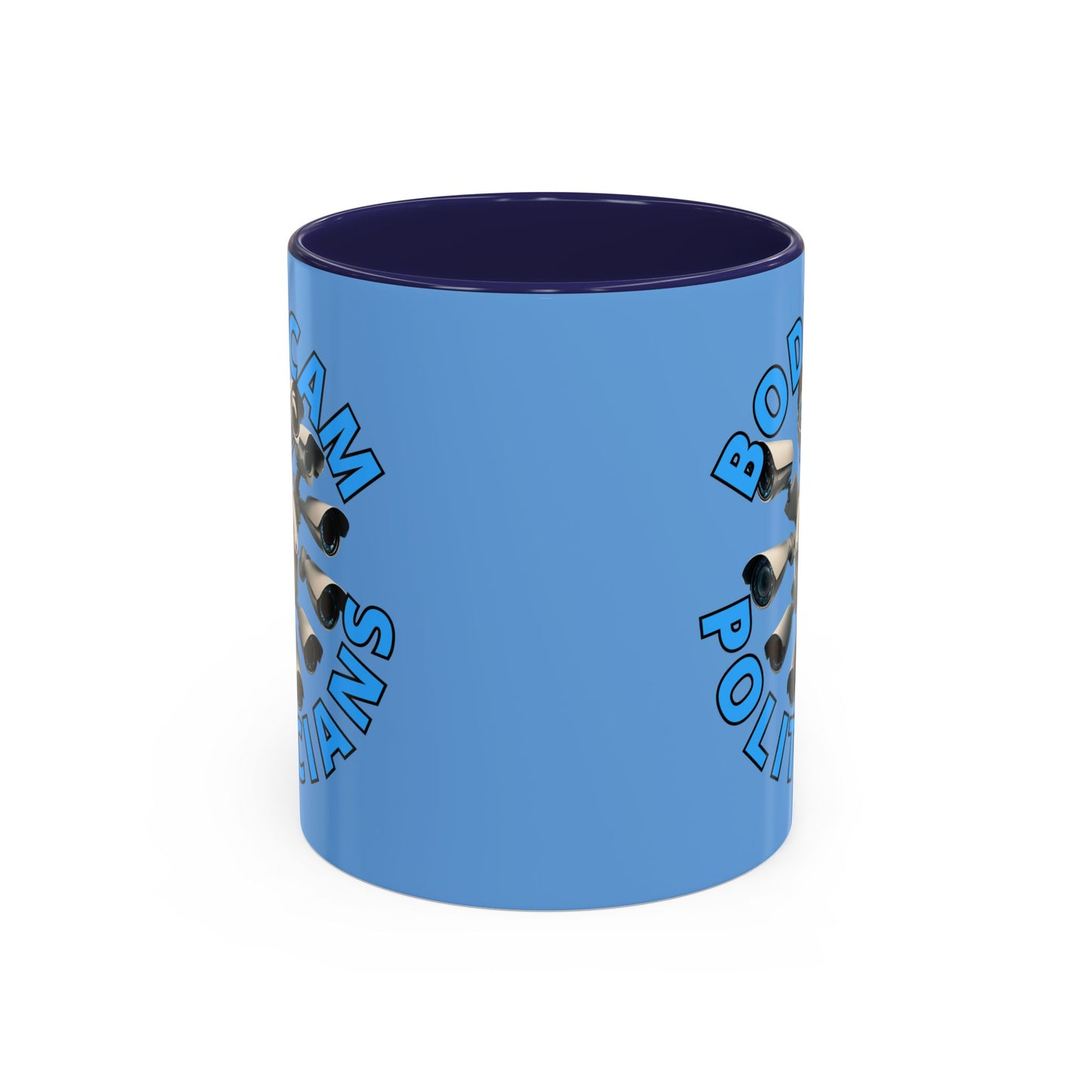 Bodycam the Politicians Cameras Light Blue Accent Mug by cypherpunkgear.com