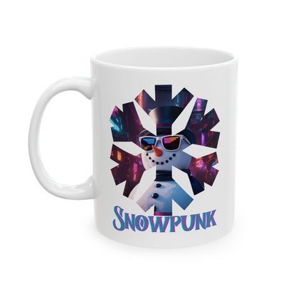 Snowpunk White Mug by cypherpunkgear