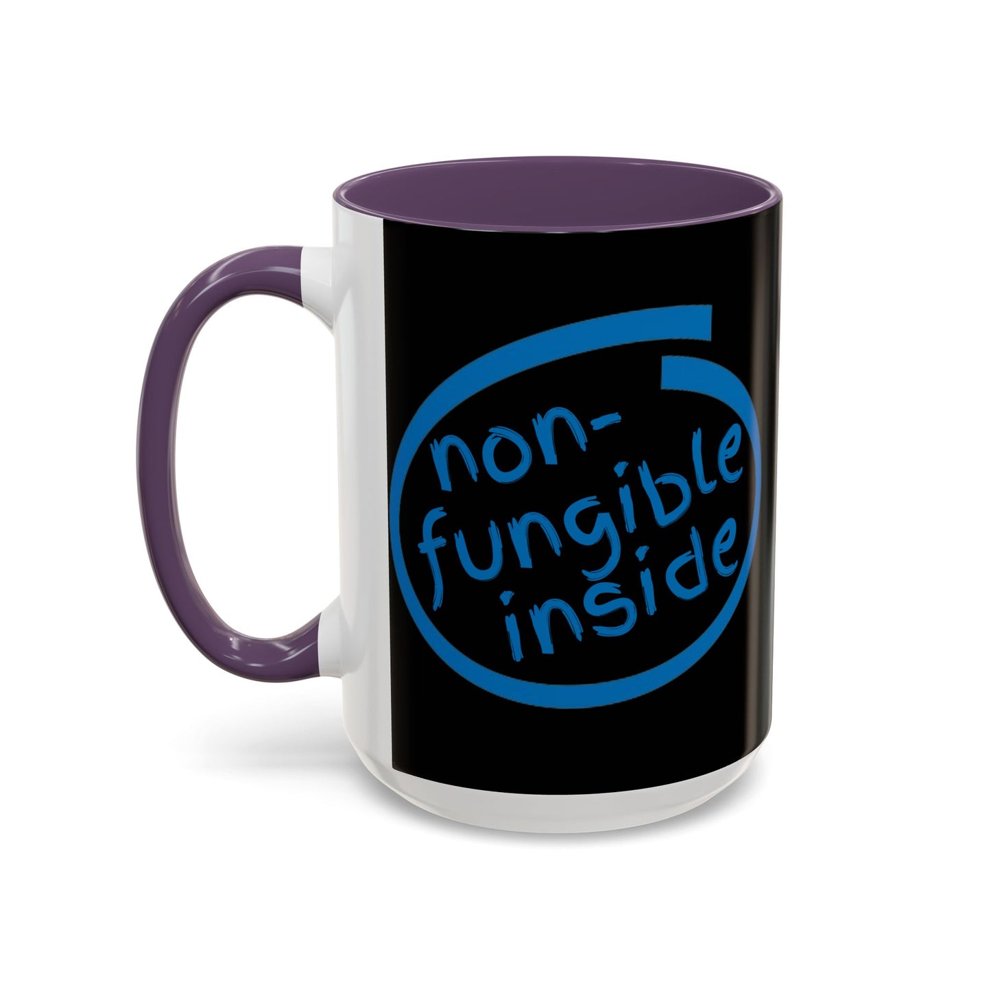 Non-Fungible Inside Black Accent Mug by cypherpunkgear.com