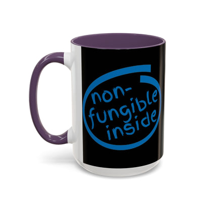 Non-Fungible Inside Black Accent Mug by cypherpunkgear.com