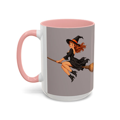 Hazel Hex Grey Accent Mug by CreepyCrafts.boo