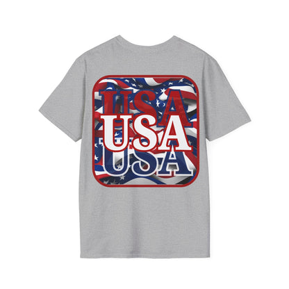 2-sided Red WHITE and Blue USA Patriot LTcolors Unisex T-Shirt by cypherpunkgear