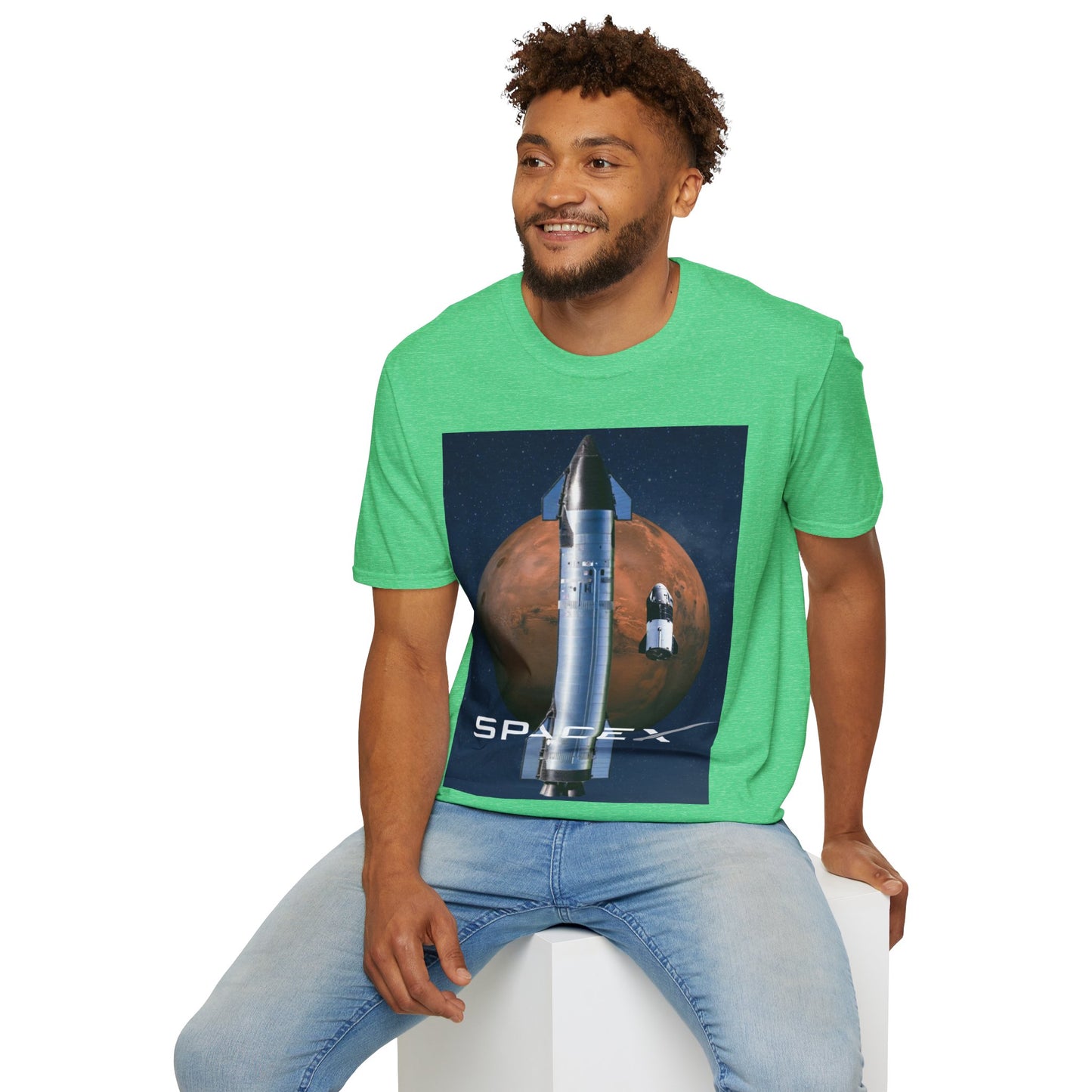 SpaceX Mars Unisex T-Shirt by cypherpunkgear.com