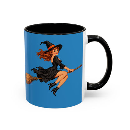 Hazel Hex Blue Accent Mug by CreepyCrafts.boo