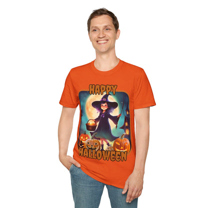 Happy Halloween Little Witch ORfont LTcolors Unisex T-Shirt by cypherpunkgear