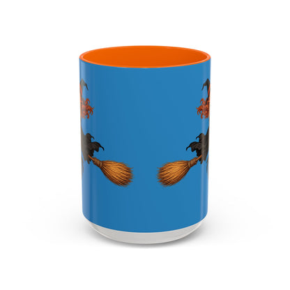 Hazel Hex Blue Accent Mug by CreepyCrafts.boo