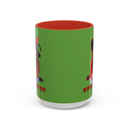 Is it Halloween yet? Green Accent Mug by CreepyCrafts.boo