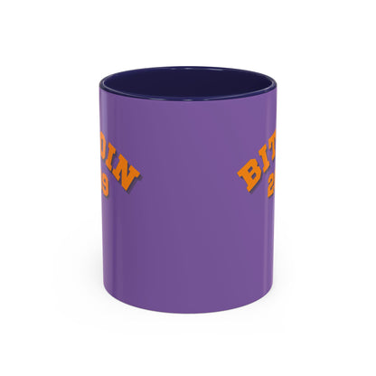 Bitcoin 2009 Light Purple Accent Mug by cypherpunkgear.com