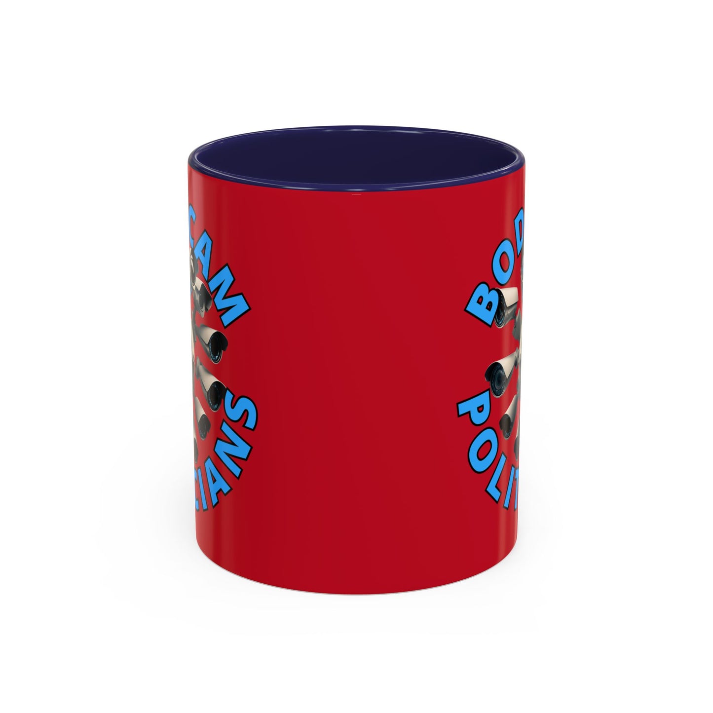 Bodycam the Politicians Cameras Red Accent Mug by cypherpunkgear.com