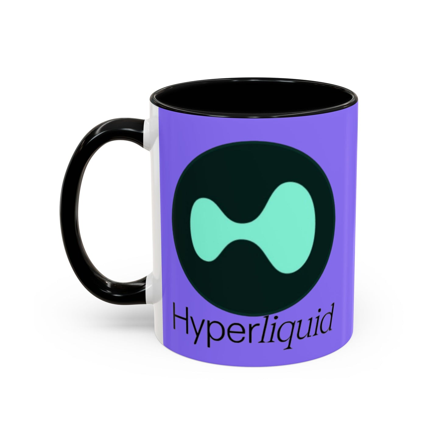 Hyperliquid Black font Light Purple Accent Mug by cypherpunkgear.com