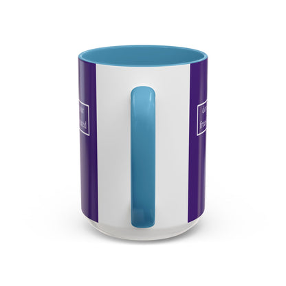don't assume your freedoms are assured, White font, Dark Purple Accent Mug by cypherpunkgear.com