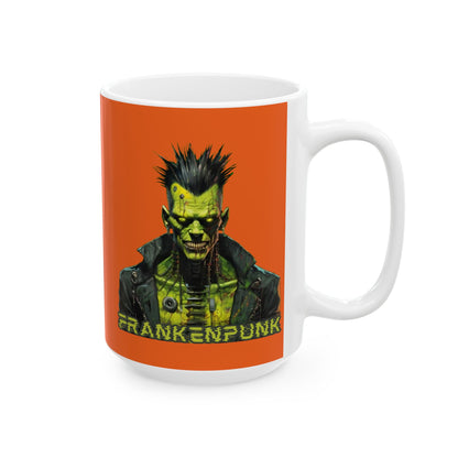 Frankenpunk Orange Mug by cypherpunkgear