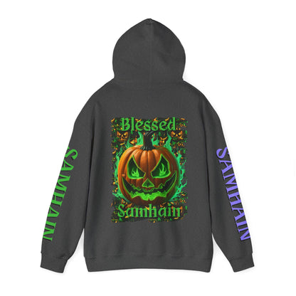 Blessed Samhain Green Jack Hoodie Unisex Hooded Sweatshirt by cypherpunkgear