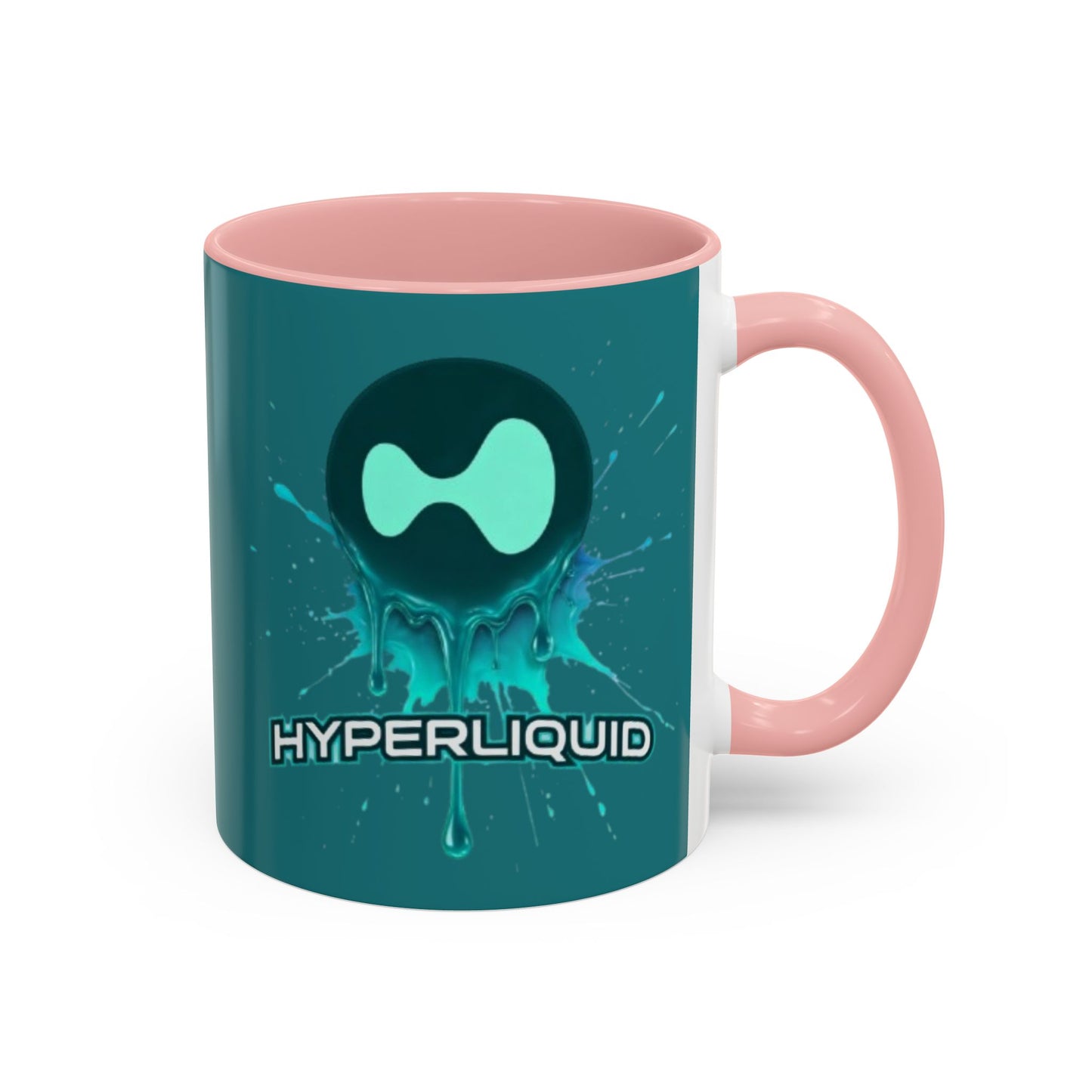 HYPE Drip Hyperliquid Accent Mug by cypherpunkgear.com