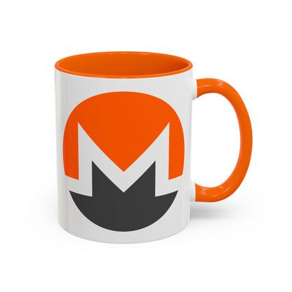 Monero (XMR) White Accent Mug by cypherpunkgear.com