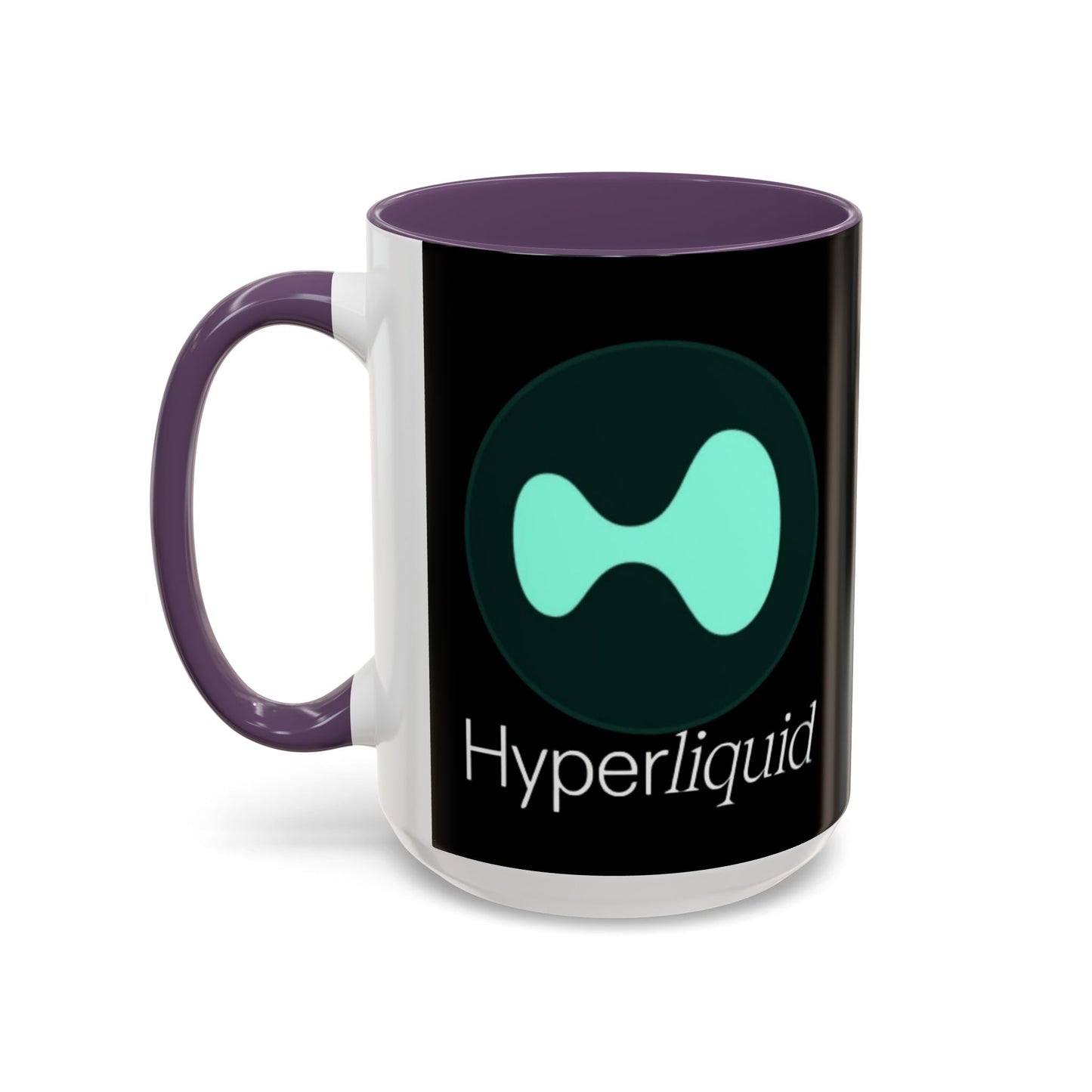 Hyperliquid White font Black Accent Mug by cypherpunkgear.com