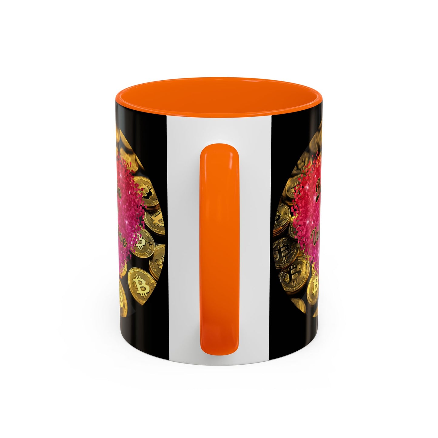 Bitcoin is My Valentine Black Accent Mug by cypherpunkgear.com