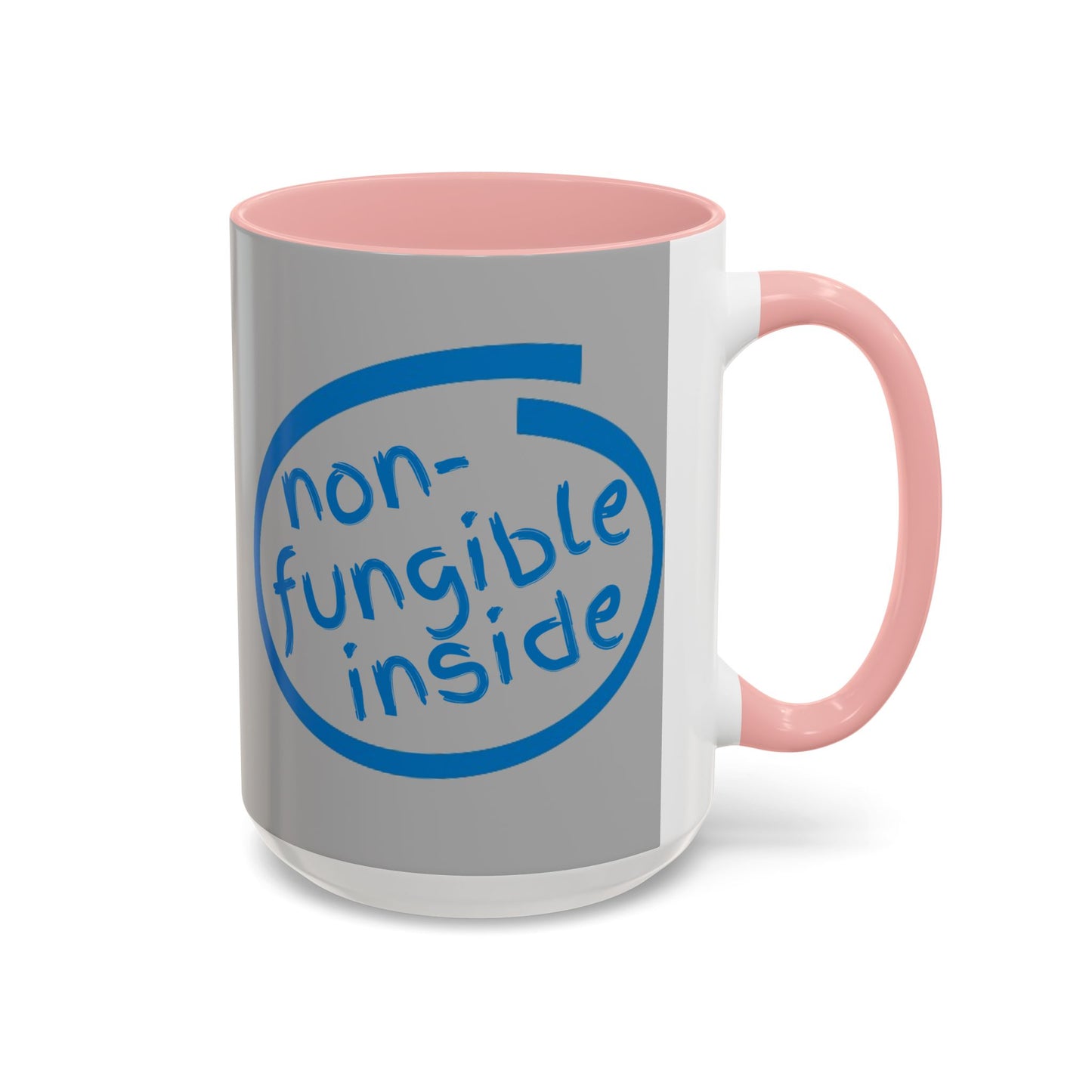 Non-Fungible Inside Grey Accent Mug by cypherpunkgear.com