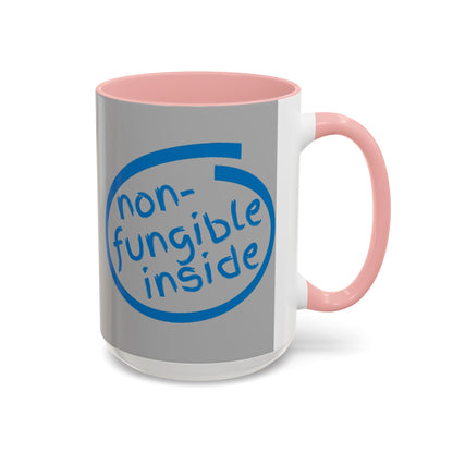 Non-Fungible Inside Grey Accent Mug by cypherpunkgear.com