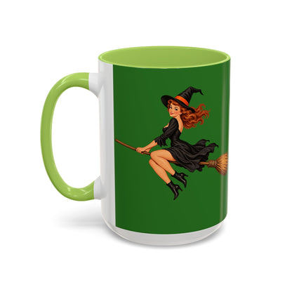 Hazel Hex Green Accent Mug by CreepyCrafts.boo