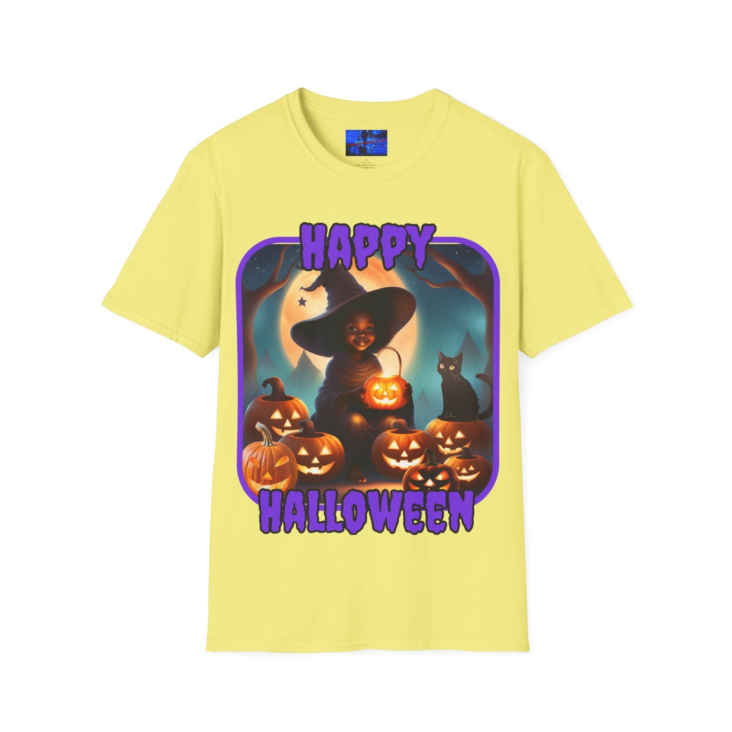 Happy Halloween Cute Witch PRfont LTcolors Unisex T-Shirt by cypherpunkgear