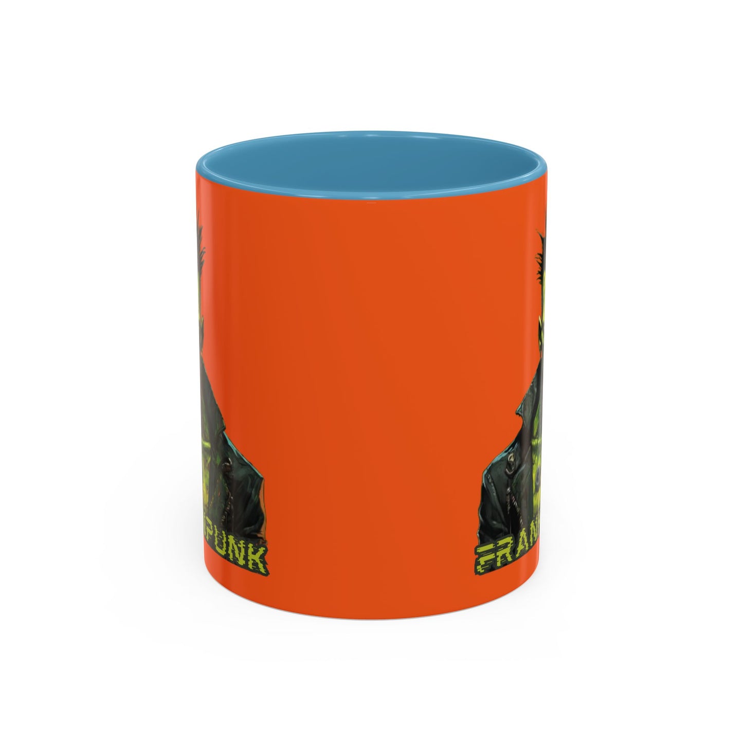 Frankenpunk Orange Accent Mug by CreepyCrafts.boo