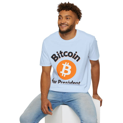 Bitcoin (BTC) for President LTcolors Unisex T-Shirt by cypherpunkgear