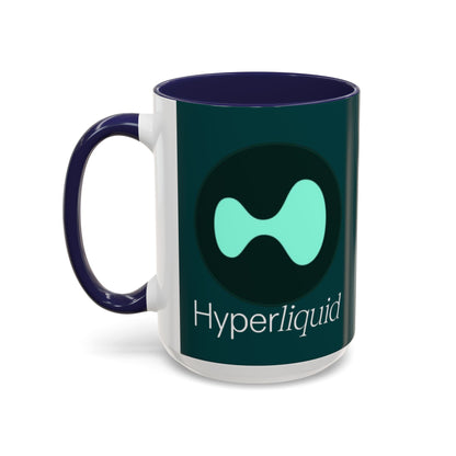 Hyperliquid White font Dark Hyperliquid Accent Mug by cypherpunkgear.com