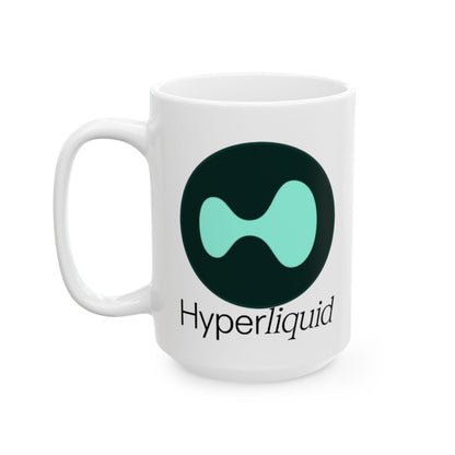 Hyperliquid Black font White Mug by cypherpunkgear.com