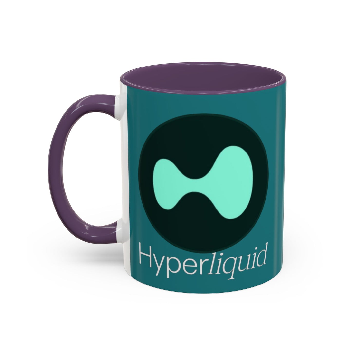 Hyperliquid White font Hyperliquid Accent Mug by cypherpunkgear.com