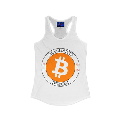 Bitcoin: ¡Libertad descentralizada por cypherpunkgear! Camiseta sin mangas ideal con espalda cruzada para mujer