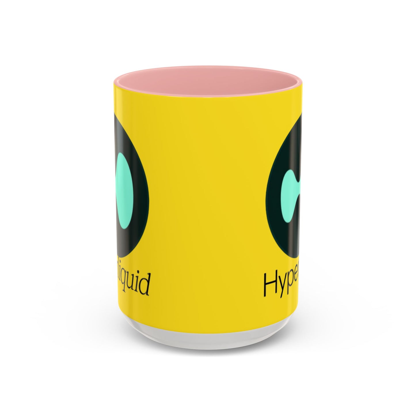 Hyperliquid Black font Yellow Accent Mug by cypherpunkgear.com