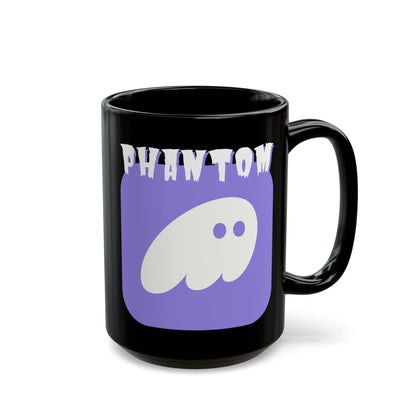 Phantom Hot Wallet Black Mug by cypherpunkgear.com