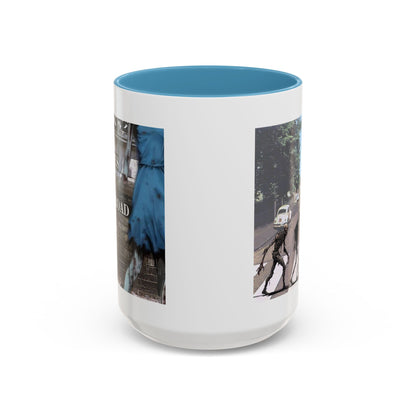 2-sided, Scabby Road White Accent Mug by CreepyCrafts.boo