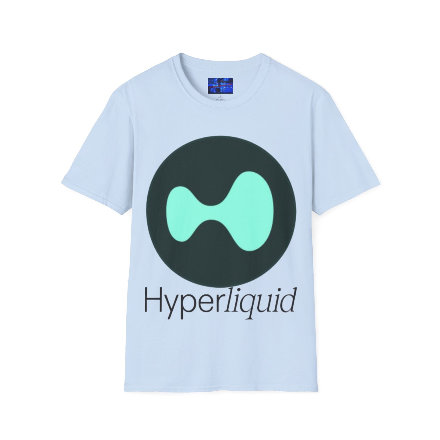 Hyperliquid Black font Unisex T-Shirt by cypherpunkgear.com