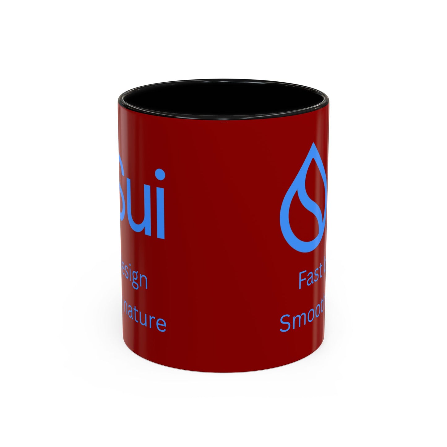 SUI Red Accent Mug by cypherpunkgear.com