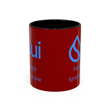 SUI Red Accent Mug by cypherpunkgear.com