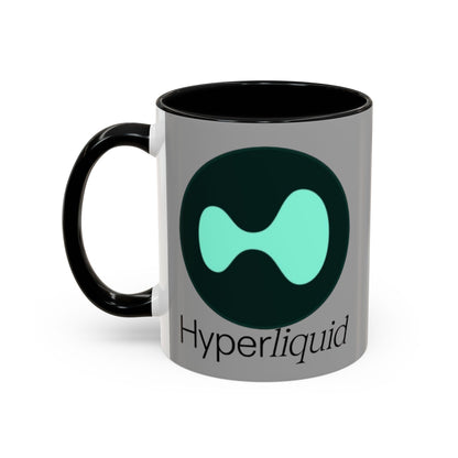 Hyperliquid Black font Grey Accent Mug by cypherpunkgear.com