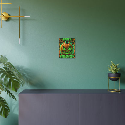 Happy Halloween Green Jack Metal Art Sign by CreepyCrafts.boo