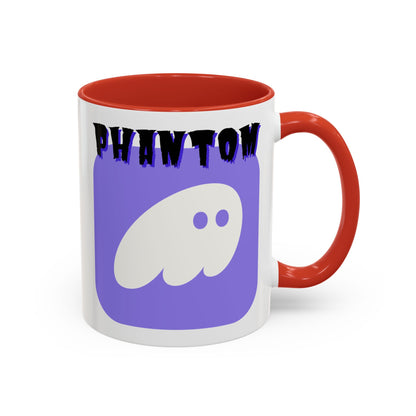 Phantom Hot Wallet White Accent Mug by cypherpunkgear.com