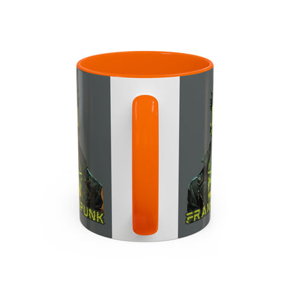 Frankenpunk Grey Accent Mug by CreepyCrafts.boo