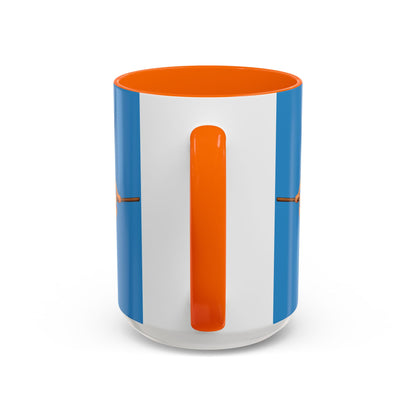 Hazel Hex Blue Accent Mug by CreepyCrafts.boo