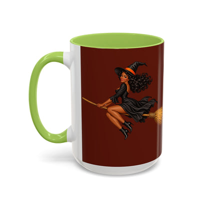 Velvet Vex Brown Accent Mug by CreepyCrafts.boo