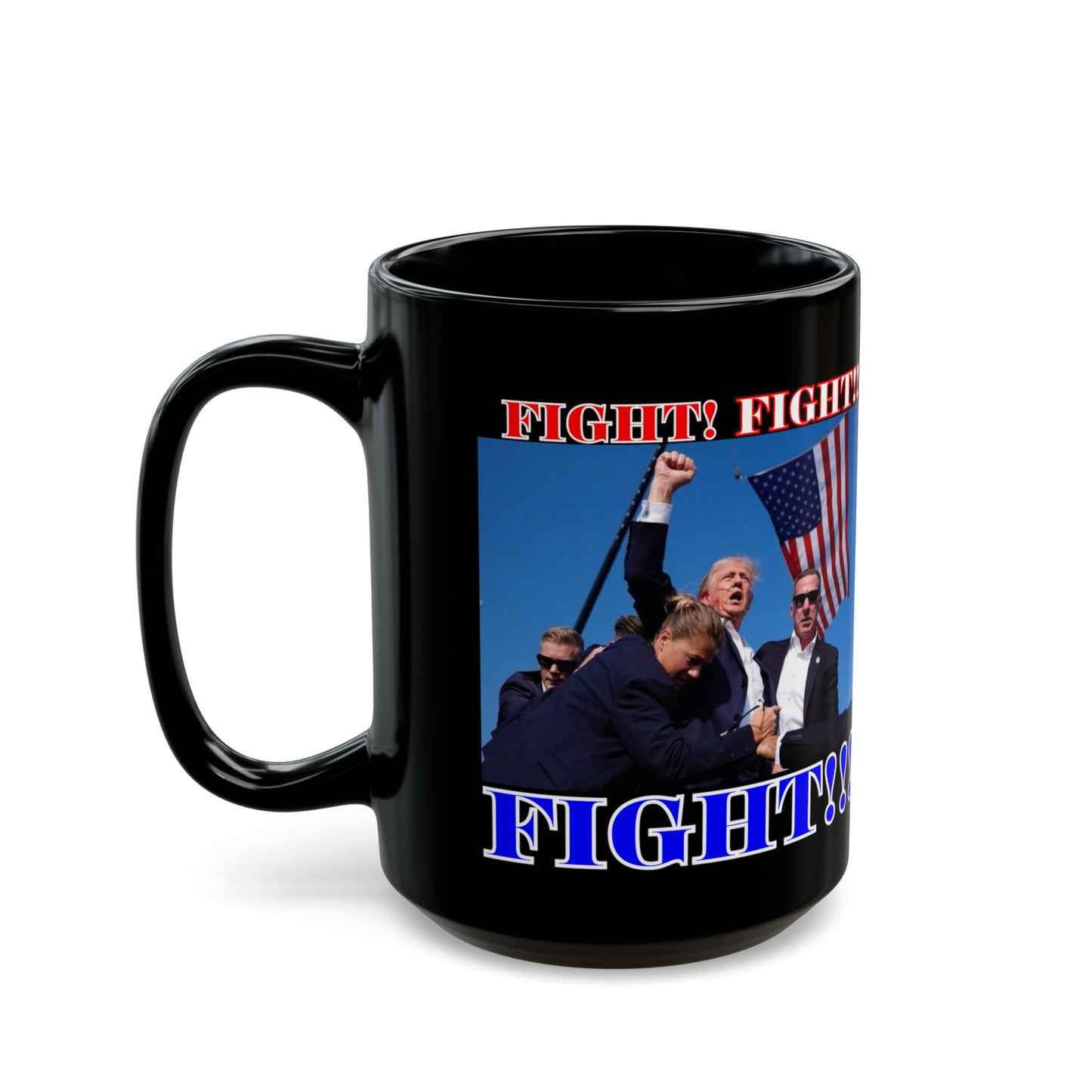 FIGHT! FIGHT!! FIGHT!!! Black Mug by cypherpunkgear